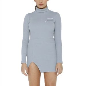 My Mum Made It Turtleneck Ribbed Dress